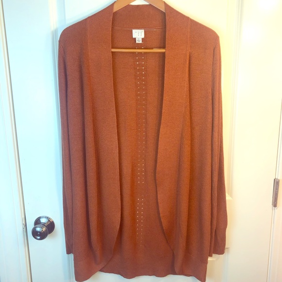 a new day Sweaters - Light Weight Cardigan Rust sz L